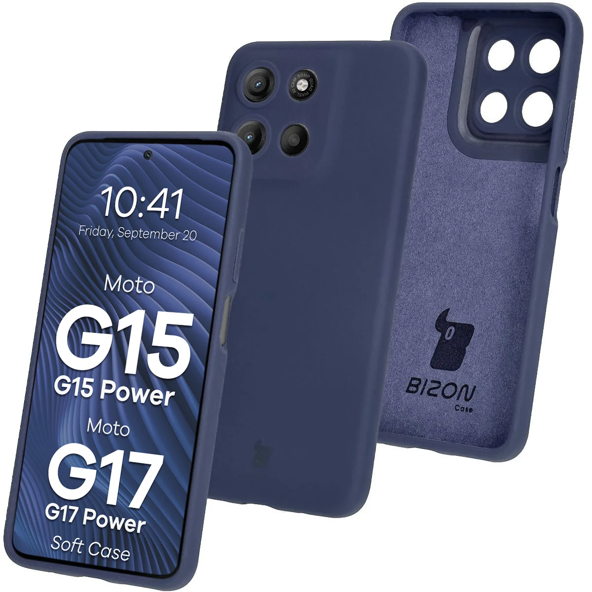 Silikonowe etui Bizon Soft Case do Motorola Moto G17 / G17 Power / G15 / G15 Power